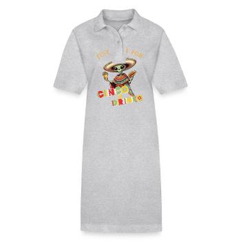 Fiesta Alien Saying Mexican Holiday - Stanley/Stella PAIGER Organic Women’s Polo Dress - black - Front
