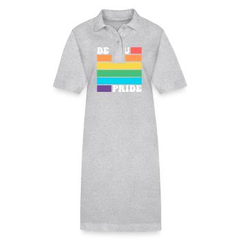 Sei du LGBTQ Schwul Lesbisch Pride Verbündeter Regenbogenflagge - Stanley/Stella Frauen Bio-Polokleid PAIGER - Schwarz - Vorne