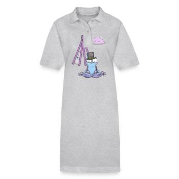 Frog Frogs Hippie Teepee Meditation Meditation - Stanley/Stella PAIGER Organic Women’s Polo Dress - black - Front
