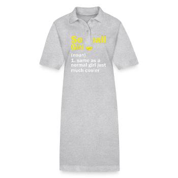 Softball Girl Definition Funny Sassy Sports - Stanley/Stella PAIGER Organic Women’s Polo Dress - black - Front