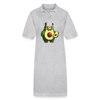 Avocado Bear - Fruity Animal Costumes - Stanley/Stella PAIGER Organic Women’s Polo Dress - black - Front