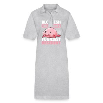 Poisson blob mignon poisson laid - Robe polo bio PAIGER Stanley/Stella Femme - noir - Devant
