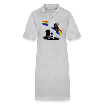 Fille papa Ange en deuil - Robe polo bio PAIGER Stanley/Stella Femme - noir - Devant