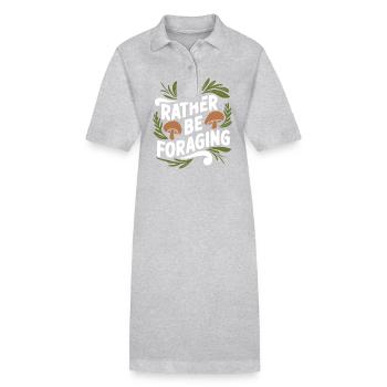 Ich würde lieber Pilze sammeln Pilze lieben - Stanley/Stella Frauen Bio-Polokleid PAIGER - Schwarz - Vorne