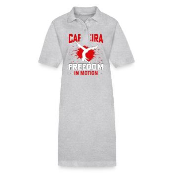 Capoeira freedom in motion - Stanley/Stella PAIGER Organic Women’s Polo Dress - black - Front