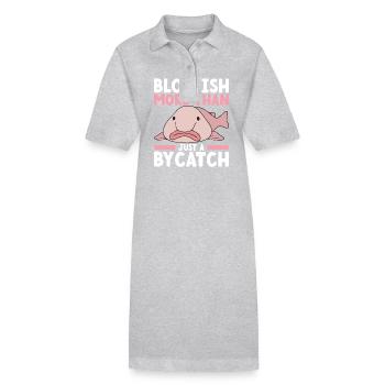 Poisson blob mignon poisson laid - Robe polo bio PAIGER Stanley/Stella Femme - noir - Devant