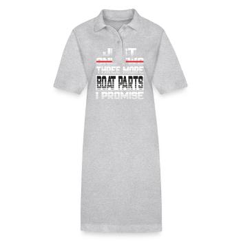 Just One More Boat Parts I Promise Boat Captain - Stanley/Stella PAIGER Organic Women’s Polo Dress - black - Front