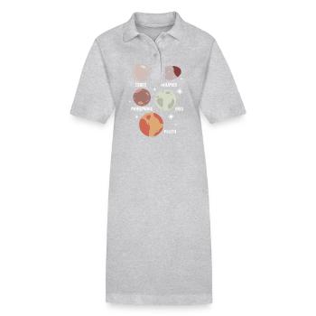 Solar System Universe - Stanley/Stella PAIGER Organic Women’s Polo Dress - black - Front