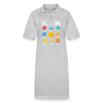Solar System Universe - Stanley/Stella PAIGER Organic Women’s Polo Dress - black - Front