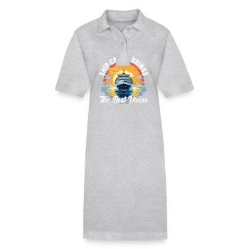 Kreuzfahrt Urlaub Kreuzfahrtschiff - Stanley/Stella Frauen Bio-Polokleid PAIGER - Schwarz - Vorne