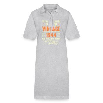 1944 Jubiläumsgeschenk Jahrgang 1944 Vintage 1944 - Stanley/Stella Frauen Bio-Polokleid PAIGER - Schwarz - Vorne