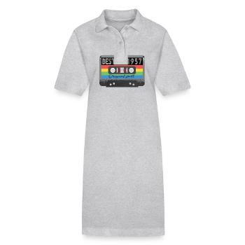 Le meilleur de 1957 Vintage Cassette Retro Anniversaire - Robe polo bio PAIGER Stanley/Stella Femme - noir - Devant