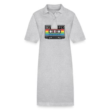 Le meilleur de 1953 Vintage Cassette Rétro Anniversaire - Robe polo bio PAIGER Stanley/Stella Femme - noir - Devant