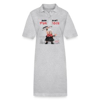 La meilleure grand-mère punk rock du monde - Old Punks Never - Robe polo bio PAIGER Stanley/Stella Femme - noir - Devant