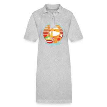 Maneki Neko Japan Glücksbringer - Stanley/Stella Frauen Bio-Polokleid PAIGER - Schwarz - Vorne
