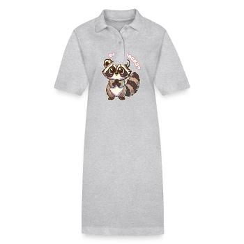 Vous avez des collations ? - raton laveur mignon - Robe polo bio PAIGER Stanley/Stella Femme - noir - Devant