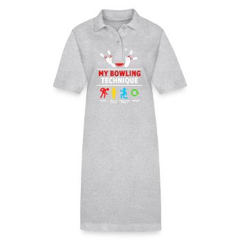 Bowling - Stanley/Stella Frauen Bio-Polokleid PAIGER - Schwarz - Vorne