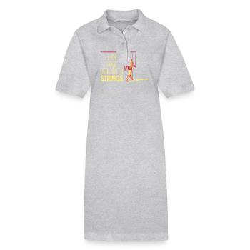 I know how to handle strings - Stanley/Stella PAIGER Organic Women’s Polo Dress - black - Front