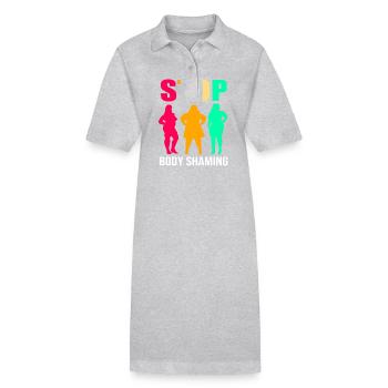 Body Positivity - Stanley/Stella Frauen Bio-Polokleid PAIGER - Schwarz - Vorne