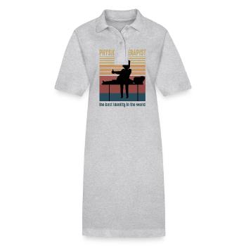 USA physical therapist Rretro Student - Stanley/Stella PAIGER Organic Women’s Polo Dress - black - Front