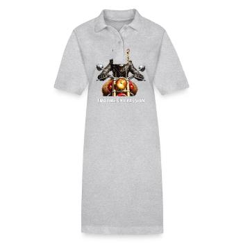 MOTO DEUX PNEUS MA PASSION - Robe polo bio PAIGER Stanley/Stella Femme - noir - Devant