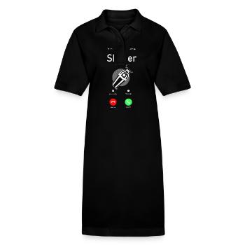 Bartender Mixologist Phone Display - Stanley/Stella PAIGER Organic Women’s Polo Dress - black - Front