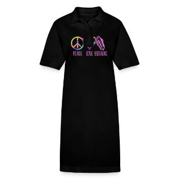 Bartender Mixologist Tie Dye Peace - Stanley/Stella Frauen Bio-Polokleid PAIGER - Schwarz - Vorne