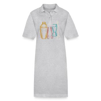 Bartender Mixologist Retro - Stanley/Stella PAIGER Organic Women’s Polo Dress - black - Front