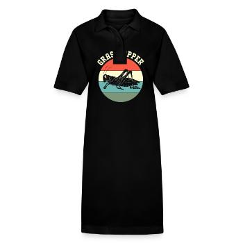 Grasshopper - Stanley/Stella PAIGER Organic Women’s Polo Dress - black - Front