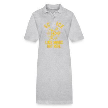 La science comme de la magie mais un vrai professeur de sciences drôle - Robe polo bio PAIGER Stanley/Stella Femme - noir - Devant