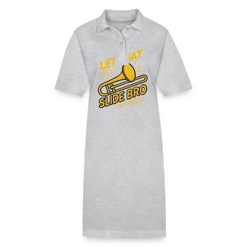 Let That Slide Bro Funny Trombone Saying Musician - Stanley/Stella PAIGER Organic Women’s Polo Dress - black - Front