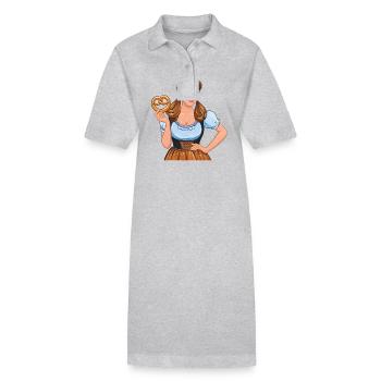 FRAU DIRNDL BREZEL - Stanley/Stella Frauen Bio-Polokleid PAIGER - Schwarz - Vorne