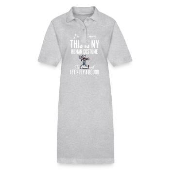 Drôle d’Halloween sorcière mouche avec moi Je suis un balai - Robe polo bio PAIGER Stanley/Stella Femme - noir - Devant