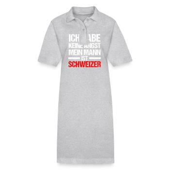 Swiss Switzerland - Stanley/Stella PAIGER Organic Women’s Polo Dress - black - Front