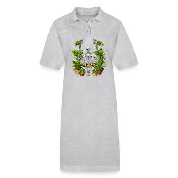 Squelette Amoureux des Plantes - Robe polo bio PAIGER Stanley/Stella Femme - noir - Devant