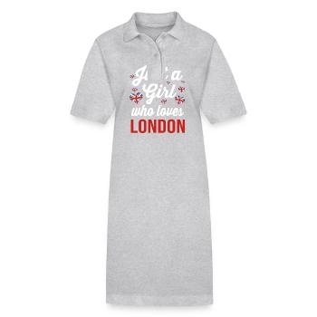 Angleterre - Robe polo bio PAIGER Stanley/Stella Femme - noir - Devant