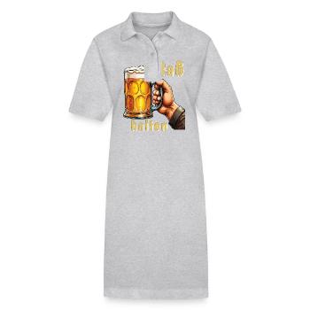 BIERKRUG Maß halten - Stanley/Stella Frauen Bio-Polokleid PAIGER - Schwarz - Vorne