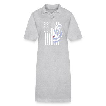 White Tiger - Stanley/Stella PAIGER Organic Women’s Polo Dress - black - Front