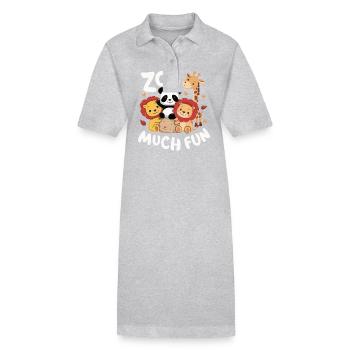 Animaux du zoo Gardien de zoo - Robe polo bio PAIGER Stanley/Stella Femme - noir - Devant