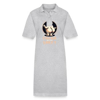 Freak dans la feuille drôle de conception fantôme - Robe polo bio PAIGER Stanley/Stella Femme - noir - Devant
