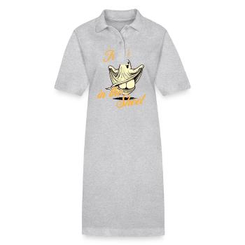 Freak dans la feuille drôle de conception fantôme - Robe polo bio PAIGER Stanley/Stella Femme - noir - Devant