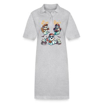 Lustiger Gespenster Sammler Vintage Retro Design - Stanley/Stella Frauen Bio-Polokleid PAIGER - Schwarz - Vorne