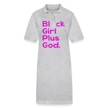 Black Girl Plus God - Stanley/Stella Frauen Bio-Polokleid PAIGER - Schwarz - Vorne