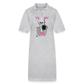 Café La joie de vivre Drôle d’amateur de café - Robe polo bio PAIGER Stanley/Stella Femme - noir - Devant