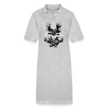 mystique conte de fées conte de fées personnage corbeau corbeau corbeau - Robe polo bio PAIGER Stanley/Stella Femme - noir - Devant