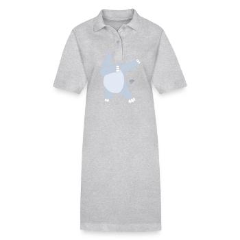 Hippopotamus - Stanley/Stella PAIGER Organic Women’s Polo Dress - black - Front