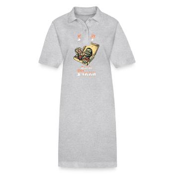 Rest In Pizza Lustiger Pizzaliebhaber Spruch - Stanley/Stella Frauen Bio-Polokleid PAIGER - Schwarz - Vorne