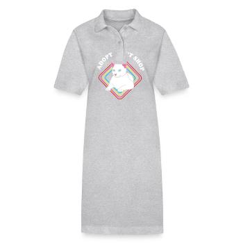 Katzenrettung Tierrechte Tierrettung Tierheim - Stanley/Stella Frauen Bio-Polokleid PAIGER - Schwarz - Vorne