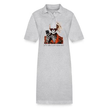 SKELETT FRAU IT'S TIME TO CALL ME - Stanley/Stella Frauen Bio-Polokleid PAIGER - Schwarz - Vorne