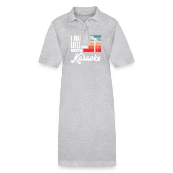 I want to sing karaoke for a lifetime - Stanley/Stella PAIGER Organic Women’s Polo Dress - black - Front